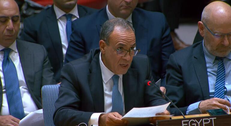 وزير الخارجية المصري بدر عبد العاطي يتحدث في اجتماع مجلس الأمن التابع للأمم المتحدة